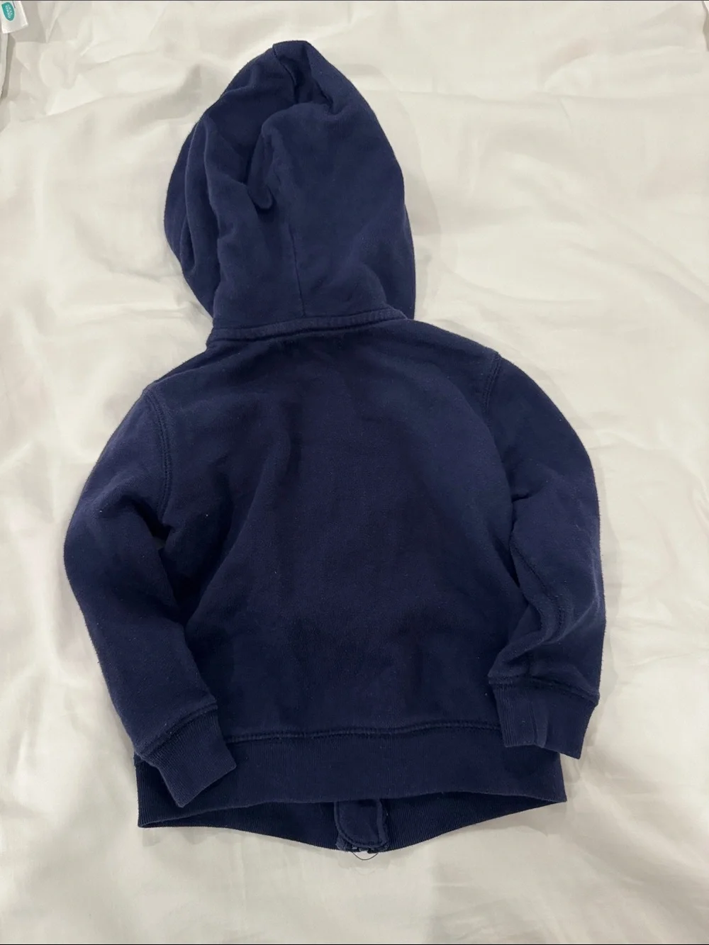 Ralph Lauren Navy Kids Zip Hoodie with Bear Patch